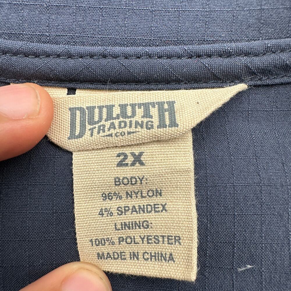 Duluth Trading Co Heirloom Gardening Vest Women 2x Duluthflex Ripstop Upf50 Navy View 3